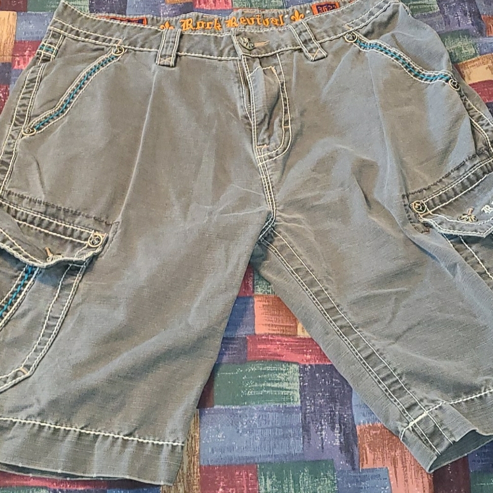 Rock Revival Gunmetal Shorts 36